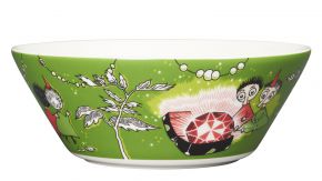 Moomin by Arabia Moomins Thingumy & Bob & King of Rubies bowl Ø 15 cm green