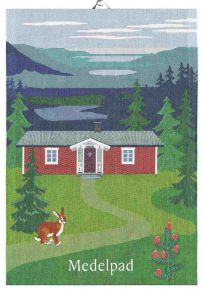 Ekelund Swedish Provinces Medelpad tea towel (oeko-tex) 35x50 cm green, multicolored