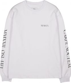 Makia Clothing x Danny Larsen Men sweatshirt white / black Avem