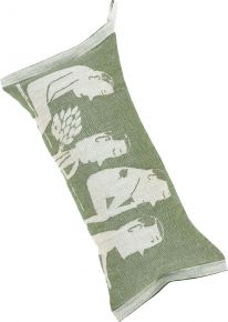 Lapuan Kankurit Miesten (men) sauna cushion / travel pillow 20x46 cm (eco-tex) linen, green