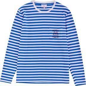 Makia Clothing Unisex T-Shirt striped Norrskata blue, white Special Edition for Archipelago & Lakes