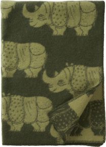 Klippan Rhino baby woollen blanket 65x90 cm (oeko-tex)