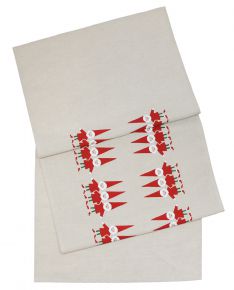 Almedahls Tomtenisse table runner 40x140 cm  beige, red