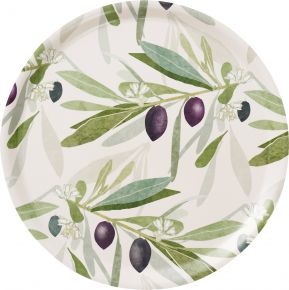 Klippan Olive tray Ø 38 cm violet, green, cream white