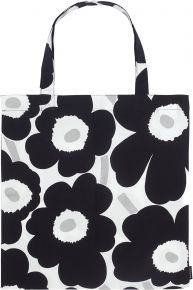 Marimekko Unikko tote bag (eco-tex) 33x32 cm white, platinum, black