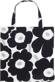 Marimekko Unikko tote bag (oeko-tex) 33x32 cm white, platinum, black