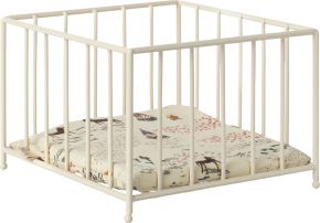 Maileg Doll furniture playpen with insert cushion height 8 cm width 12 cm depth 12 cm cream