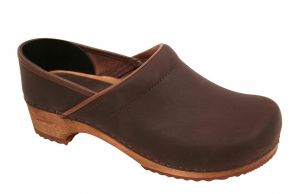 Sanita Men Clogs wood closed antique brown Jamie