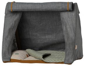 Maileg doll toy for mouse tent Happy Camper 14,5x17,5x21,5 cm gray, green, brown