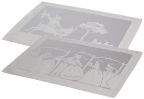 Georg Jensen Damask H.C. Andersen placemat 2 pcs Jack Dullard & Swineherd