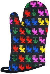 Nordiska Mia L. Moose black multicolor oven glove