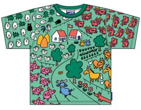 Bo Bendixen Unisex kids T-Shirt green Farm