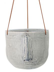 Bloomingville flower pot for hanging height 15.5 cm Ø 17 cm heather grey