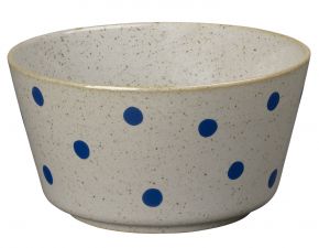 Lyngby Porcelæn DAN-Ild bowl / plate deep Ø 17 cm beige, blue