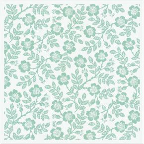Ekelund Summer Nyponros center cloth (oeko-tex) 75x75 cm light green, white