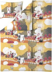 Finlayson Moomin Ruusumuumi (room) bedding (eco-tex) 150x210 cm / 50x60 cm yellow
