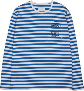 Makia Clothing Unisex T-shirt striped Iniö blue, white Special Edition for Archipelago & Lakes