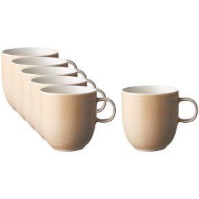 Studio Round North cup / mug 0.3 l with handle 0.33 l matt coloured sand 6 pcs