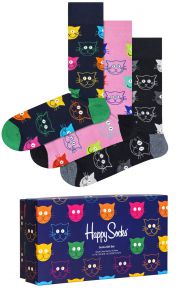 Happy Socks Unisex socks cat mix Gift box 3 pcs
