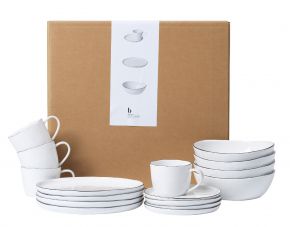 Broste Copenhagen Salt breakfast dish set 16 pcs white