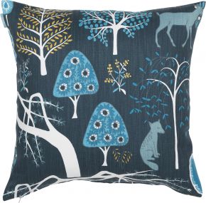 Spira of Sweden Sagoskog cushion cover (eco-tex) 47x47 cm blue, yellow, white