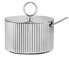 Georg Jensen Bernadotte sugar bowl w. lid & spoon polished