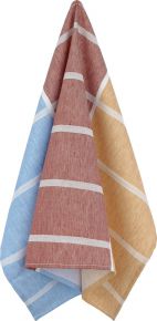 Marimekko Tiiliskivi (brick) tea towel 47x70 cm beige, light blue, brown