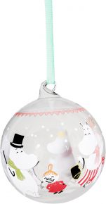Muurla Moomin Festive Spirits Christmas tree bauble front & back decorated Ø 9 cm