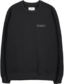 Makia Clothing x Danny Larsen Men fleece sweatshirt black / white Flora