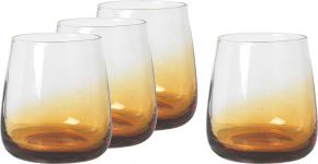 Broste Copenhager Amber tumbler 35 cl brown yellow 4 pcs