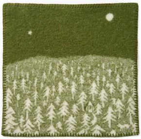 Klippan House in the Forest woollen seat cover 43x43 cm green (eco-tex)