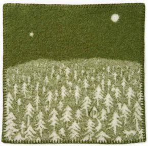 Klippan House in the Forest woollen seat cover 43x43 cm green (oeko-tex)