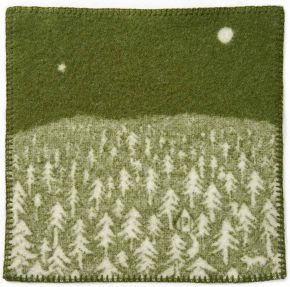 Klippan House in the Forest woollen seat cover 43x43 cm green (oeko-tex)