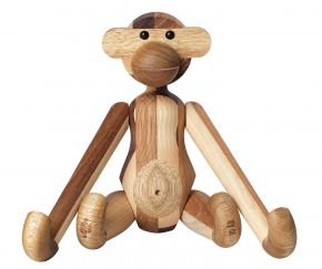 Kay Bojesen DK monkey anniversary edition revised with mixed wood height 24.5cm