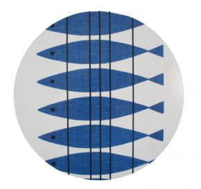 Almedahls Sill trivet Ø 21 cm blue, white