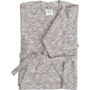 Lapuan Kankurit Unisex bathrobe white, brown Kaapelitehdas (cable factory)
