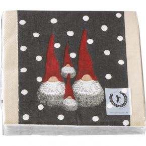 Nääsgränsgården Tomte family paper napkins 33x33 cm 20 pcs