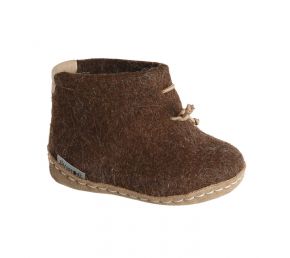 Glerups Model GK baby felted boot leather sole