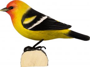 Wildlife Garden Decobird western tanager hand carved