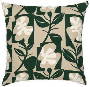 Marimekko Mini Naatit (top) cushion cover 50x50 cm beige, cotton, dark green