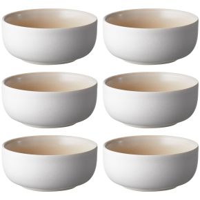 Studio Round North bowl Ø 11 cm matt white, matt coloured sand6 pcs