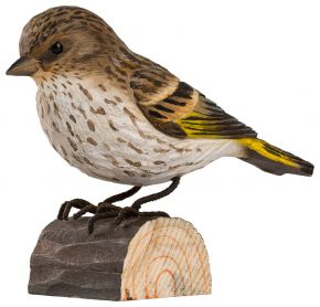 Wildlife Garden DecoBird Pine Siskin hand carved