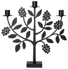 Bengt & Lotta Berries candlestick 3 flames height 34 cm black