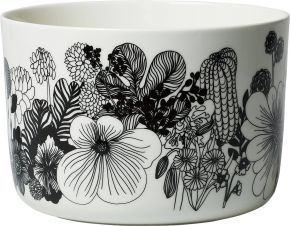 Marimekko Siirtolapuutarha (colonial garden) Oiva bowl 3.4 l black, cream whit