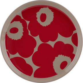 Marimekko Unikko Oiva plate Ø 13.5 cm terra, red