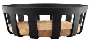 Eva Solo Nordic Kitchen bread basket Ø 21.5 cm black with wooden insert