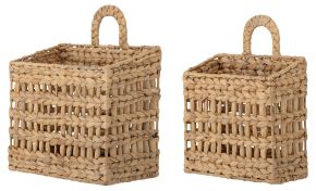 Bloomingville basket water hyacinth set of 2 natural