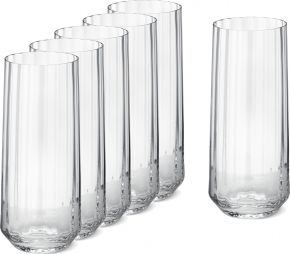 Georg Jensen Bernadotte Highball tumbler 45 cl clear 6 pcs