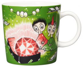 Moomin by Arabia Moomins Thingumy & Bob & King of Rubies cup / mug 0.3 l green
