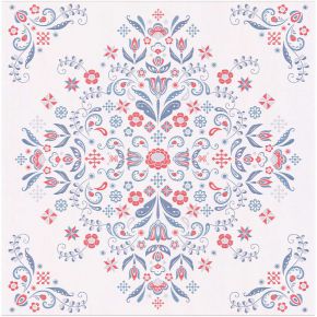 Ekelund Sweden Torplyckan tablecloth (oeko-tex) blue, red, white
